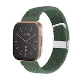 Strap-it® Fitbit Versa 2 gevlochten bandje (groen)