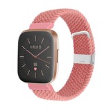 Strap-it® Fitbit Versa 2 gevlochten bandje (roze)
