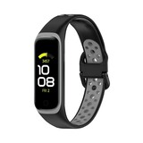Strap-it® Samsung Galaxy Fit 2 sport bandje (zwart/grijs)