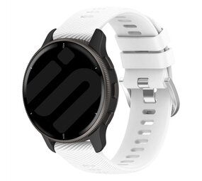 Strap-it® Garmin Venu SQ 2 siliconen bandje (wit)
