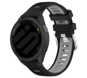 Strap-it® Garmin  Vivomove Style sport gesp bandje (zwart/grijs)