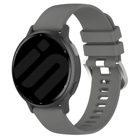Strap-it® Strap-it Garmin Vivoactive 5 siliconen classic bandje (donkergrijs)