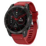 Strap-it® Garmin Epix Pro (Gen 2) 47mm siliconen bandje (rood)