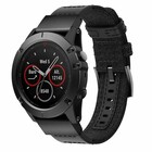 Strap-it® Strap-it Garmin Fenix 7 nylon hybrid bandje (zwart)