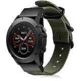 Strap-it® Garmin Forerunner 935 nylon gesp band (groen)