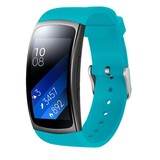 Strap-it® Samsung Gear Fit 2 / Gear Fit 2 Pro siliconen bandje (aqua)