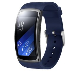 Strap-it® Samsung Gear Fit 2 / Gear Fit 2 Pro siliconen bandje (donkerblauw)