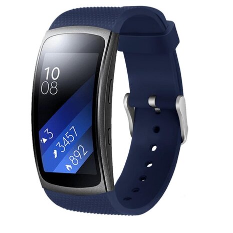 Strap-it® Strap-it Samsung Gear Fit 2 / Gear Fit 2 Pro siliconen bandje (donkerblauw)