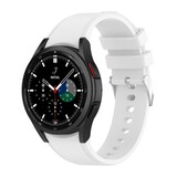 Strap-it® Samsung Galaxy Watch 4 Classic 42mm siliconen band (wit) Strap-it® Samsung Galaxy Watch 4 Classic 42mm siliconen band (wit)
