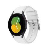Strap-it® Samsung Galaxy Watch 5 - 40mm siliconen band (wit)