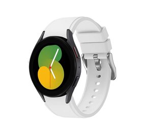 Strap-it® Samsung Galaxy Watch 5 - 40mm siliconen band (wit)