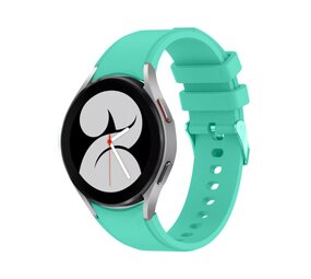 Strap-it® Samsung Galaxy Watch 4 - 44mm siliconen band (aqua)