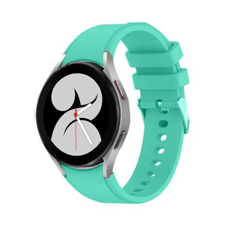 Strap-it® Strap-it Samsung Galaxy Watch 4 - 44mm siliconen band (aqua) Strap-it® Strap-it Samsung Galaxy Watch 4 - 44mm siliconen band (aqua)