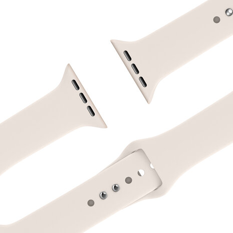 Bandz Bandz Apple Watch dual snap siliconen band (sterrenlicht)