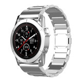 Strap-it® Garmin Fenix 8 - 47mm magnetische titanium band (zilver)