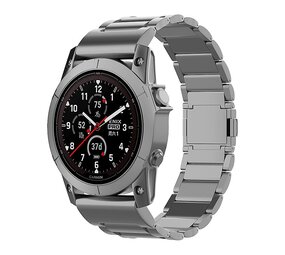Strap-it® Garmin Fenix E magnetische titanium band (grafiet) Strap-it® Garmin Fenix E magnetische titanium band (grafiet)