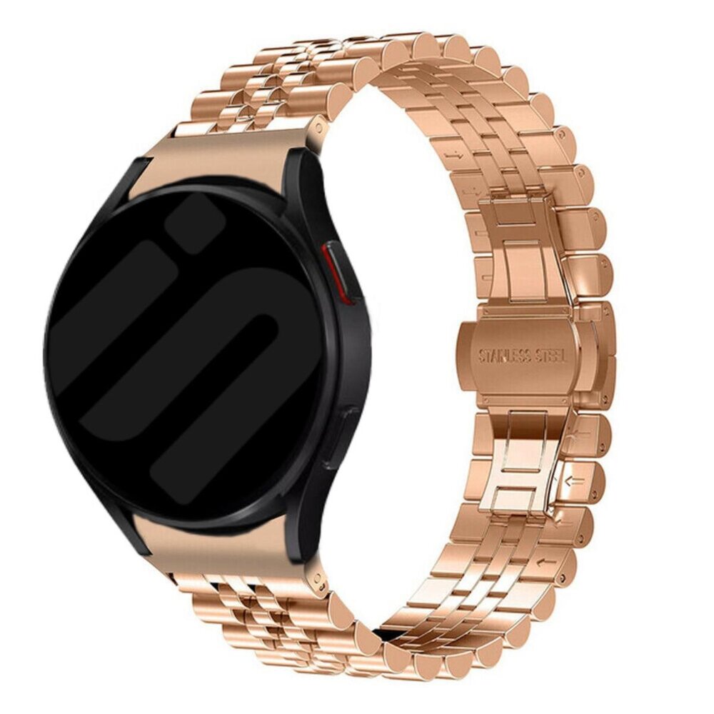 Strap-it® Strap-it Samsung Galaxy Watch 6 - 44mm Jubilee stalen band (rosé goud)