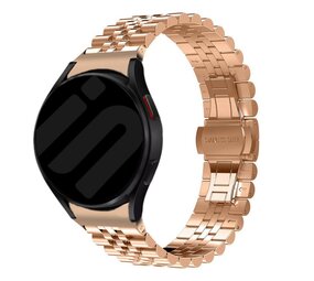 Strap-it® Samsung Galaxy Watch 6 Classic 47mm Jubilee stalen band (rosé goud) Strap-it® Samsung Galaxy Watch 6 Classic 47mm Jubilee stalen band (rosé goud)