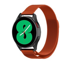 Strap-it® Samsung Galaxy Watch 4 - 44mm Milanese band (oranje)