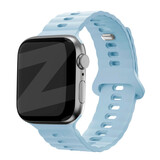 Bandz Bandz Apple Watch siliconen band 'Single Link' (lichtblauw)