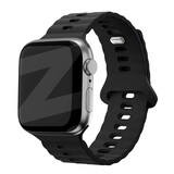 Bandz Bandz Apple Watch siliconen band 'Single Link' (zwart)