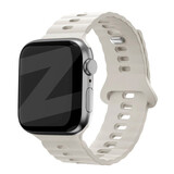 Bandz Bandz Apple Watch siliconen band 'Single Link' (sterrenlicht)
