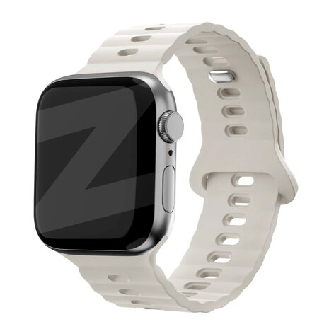 Bandz Bandz Apple Watch siliconen band 'Single Link' (sterrenlicht)