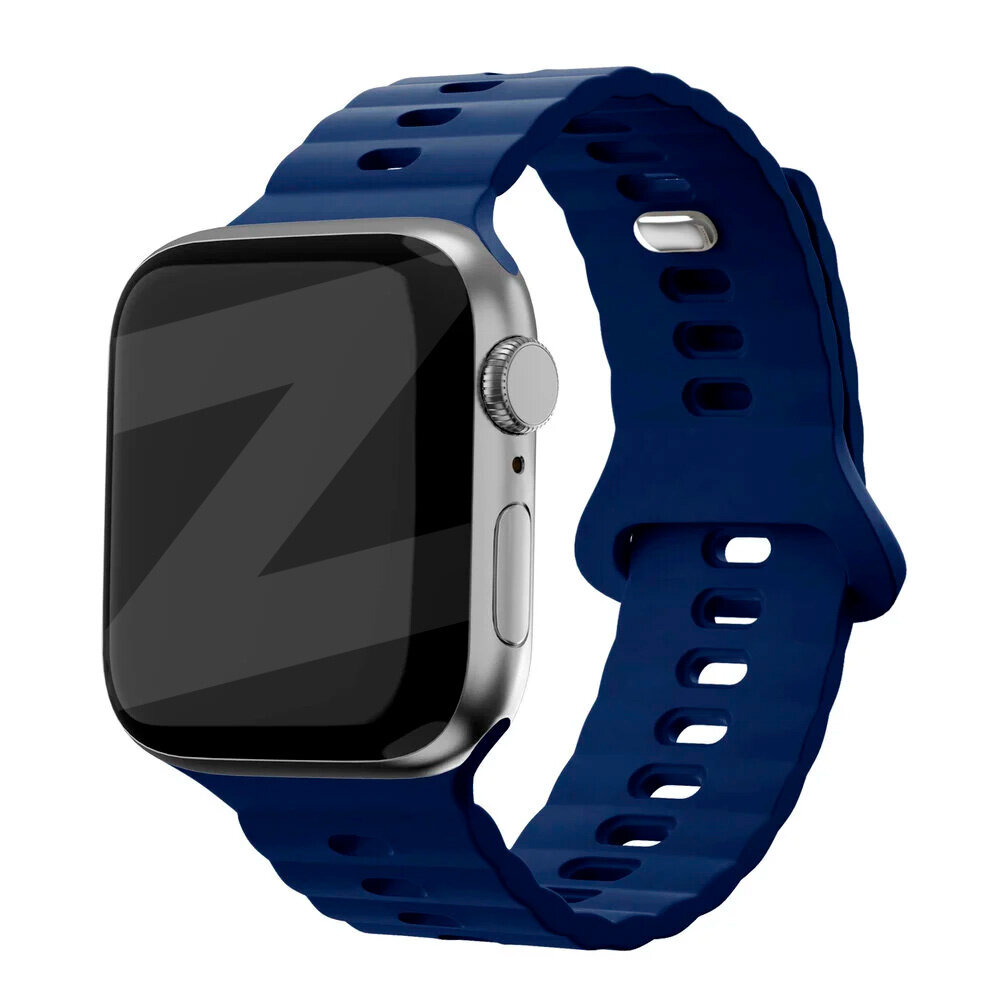Bandz Bandz Apple Watch siliconen band 'Single Link' (donkerblauw)