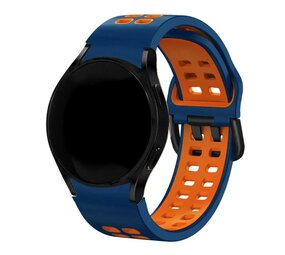 Strap-it® Samsung Galaxy Watch 6 - 44mm sport square bandje (blauw/oranje) Strap-it® Samsung Galaxy Watch 6 - 44mm sport square bandje (blauw/oranje)