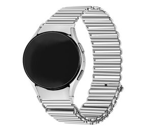 Strap-it® Samsung Galaxy Watch 6 Classic 43mm stalen loop bandje (zilver)