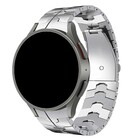 Strap-it® Strap-it Samsung Galaxy Watch 4 44mm steel iron band (zilver)