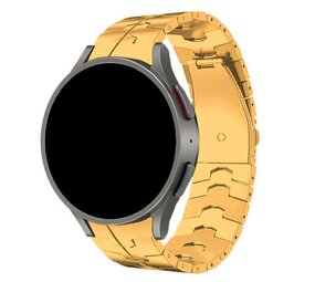 Strap-it® Samsung Galaxy Watch 4 Classic 42mm steel iron band (goud)