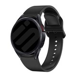 Strap-it® Samsung Galaxy Watch 4 Classic 42mm 'One push' siliconen band (zwart)