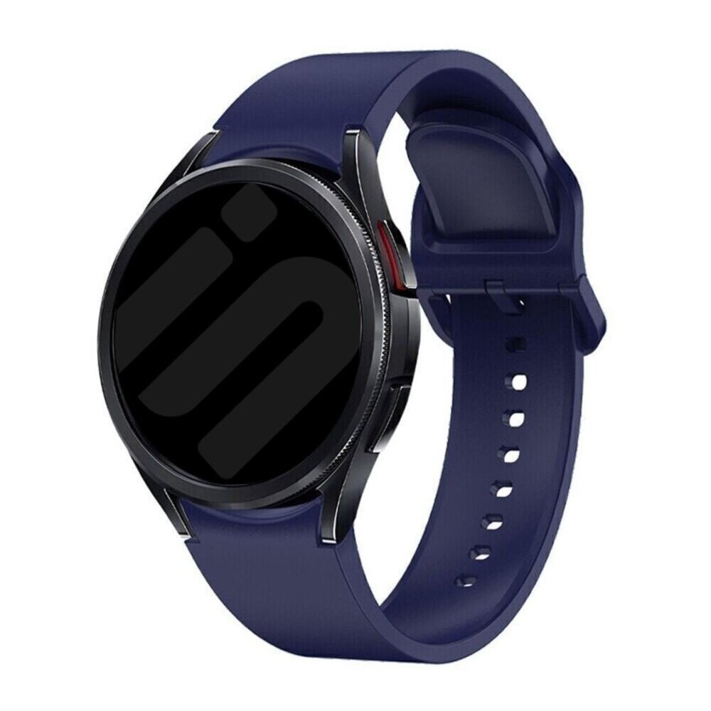 Strap-it® Strap-it Samsung Galaxy Watch 6 40mm 'One push' siliconen band (donkerblauw)