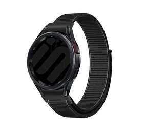 Strap-it® Samsung Galaxy Watch 4 44mm 'One push' nylon band (zwart)