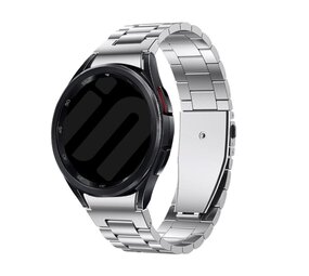 Strap-it® Samsung Galaxy Watch 5 44mm 'One push' stalen band (zilver)