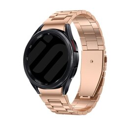 Strap-it® Samsung Galaxy Watch 4 Classic 42mm 'One push' stalen band (rosé goud) Strap-it® Samsung Galaxy Watch 4 Classic 42mm 'One push' stalen band (rosé goud)