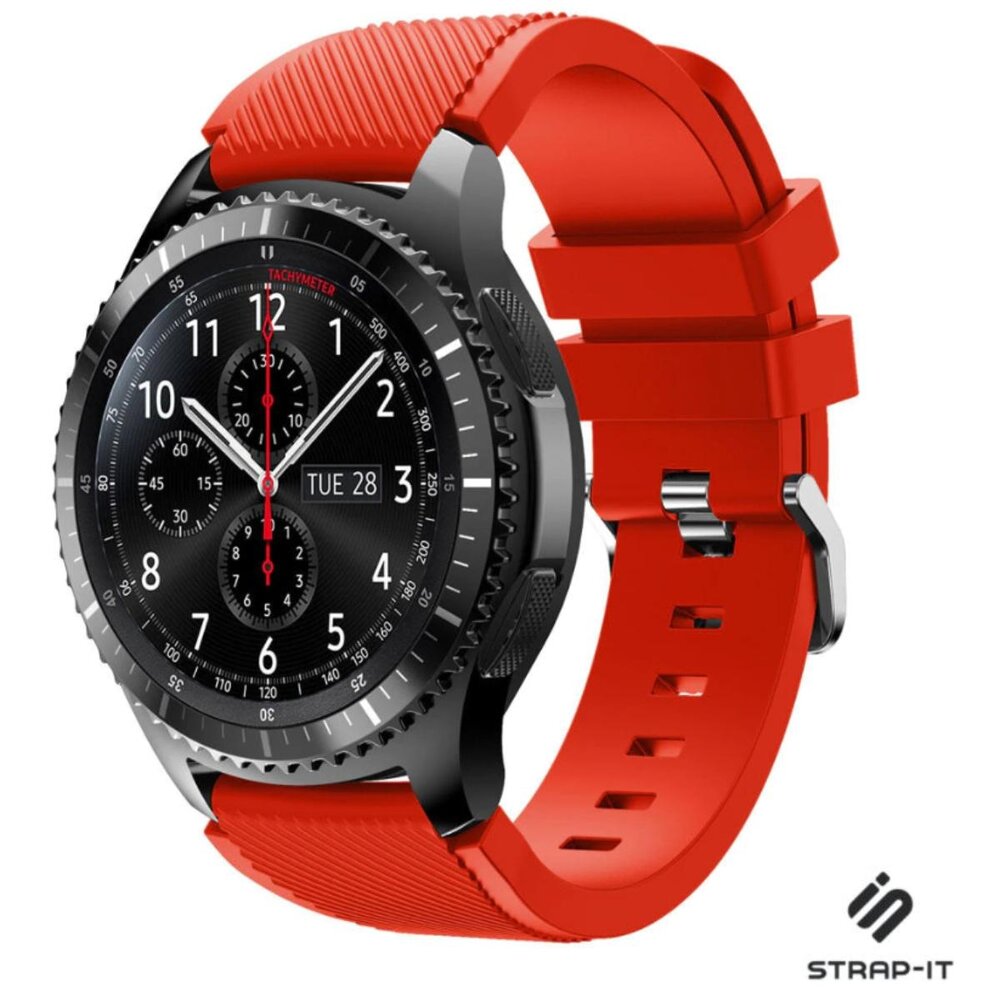 Strap-it® Strap-it OnePlus Watch siliconen bandje (rood)
