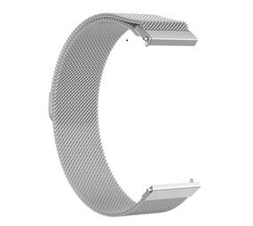 Strap-it® Milanese horlogeband 22mm - universeel - zilver