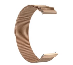 Strap-it® Milanese horlogeband 22mm - universeel - rosé goud