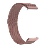 Strap-it® Milanese horlogeband 22mm - universeel - rosé pink