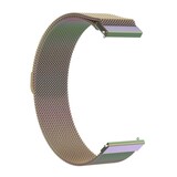 Strap-it® Milanese horlogeband 22mm - universeel - regenboog