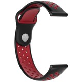Strap-it® Horlogeband 22mm sport universeel (zwart/rood)