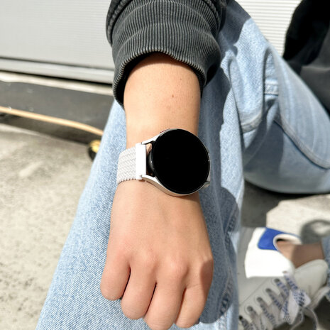 Strap-it® Strap-it Polar Pacer verstelbaar geweven bandje (wit)