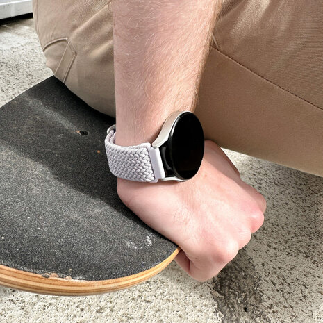 Strap-it® Strap-it Fossil Gen 5 verstelbaar geweven bandje (wit)