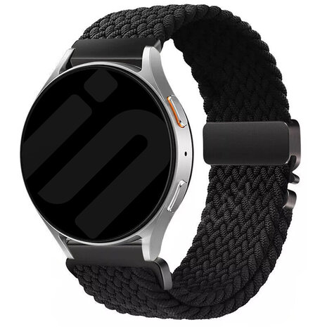 Strap-it® Strap-it Garmin Vivoactive 4s gevlochten band met P-buckle (zwart)