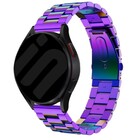 Strap-it® Strap-it Samsung Galaxy Watch 5 - 40mm stalen band (regenboog)