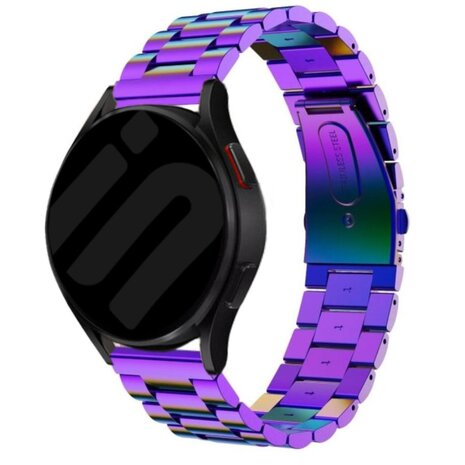 Strap-it® Strap-it Samsung Galaxy Watch 5 - 40mm stalen band (regenboog)