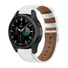 Strap-it® Strap-it Samsung Galaxy Watch 4 Classic 46mm leren bandje (wit)