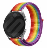 Strap-it® Samsung Galaxy Watch 6 Classic 47mm nylon band (regenboog) Strap-it® Samsung Galaxy Watch 6 Classic 47mm nylon band (regenboog)